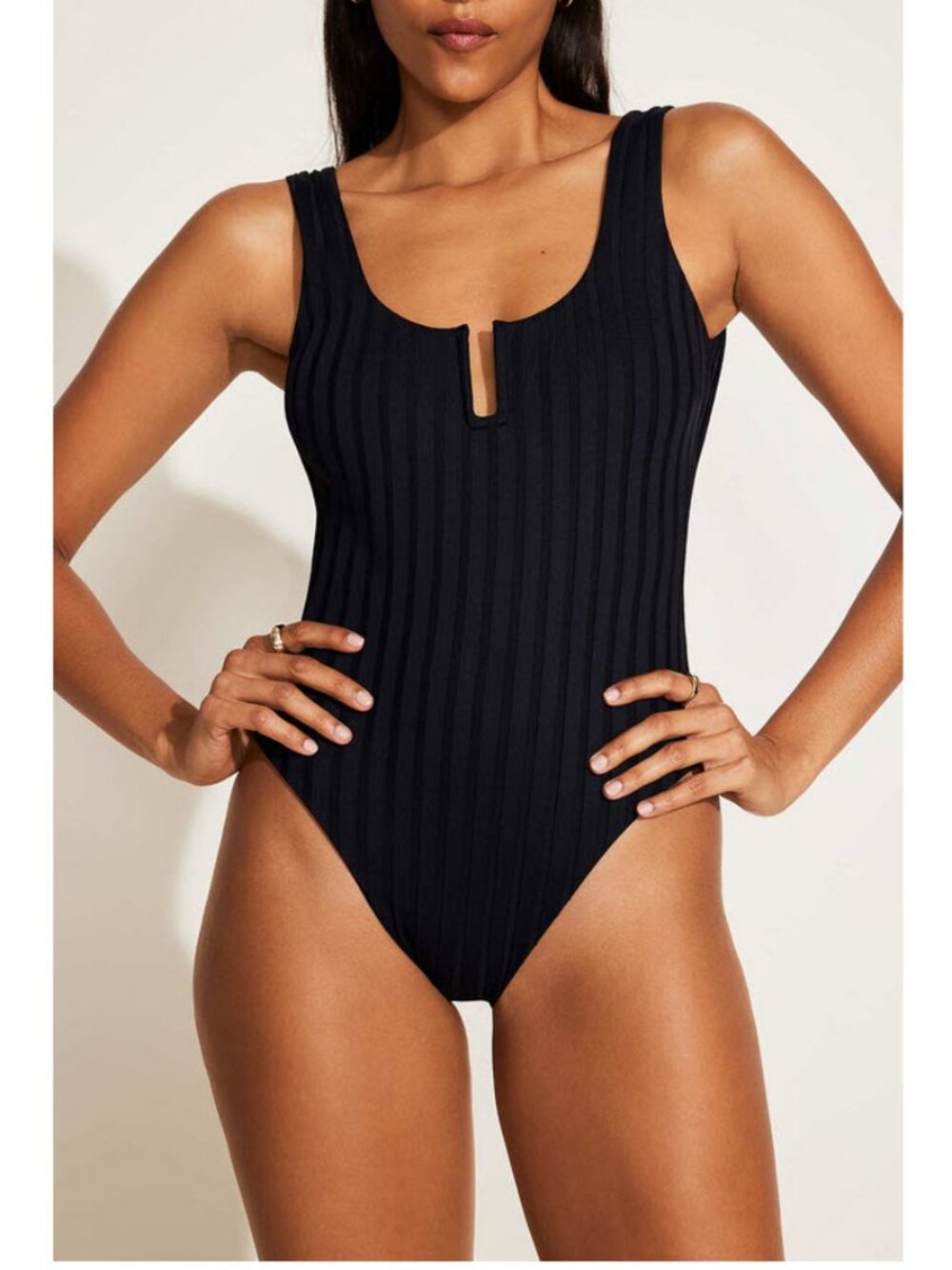 Vitamin A Ursula U-Wire Rib One-Piece Swimsuit Sz XL